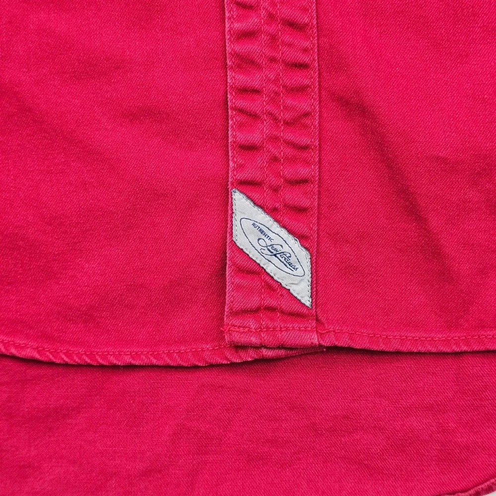 Levi's Button Down Shirt Mens XL Red Canvas Workwear Utility Vintage ‎ Western
